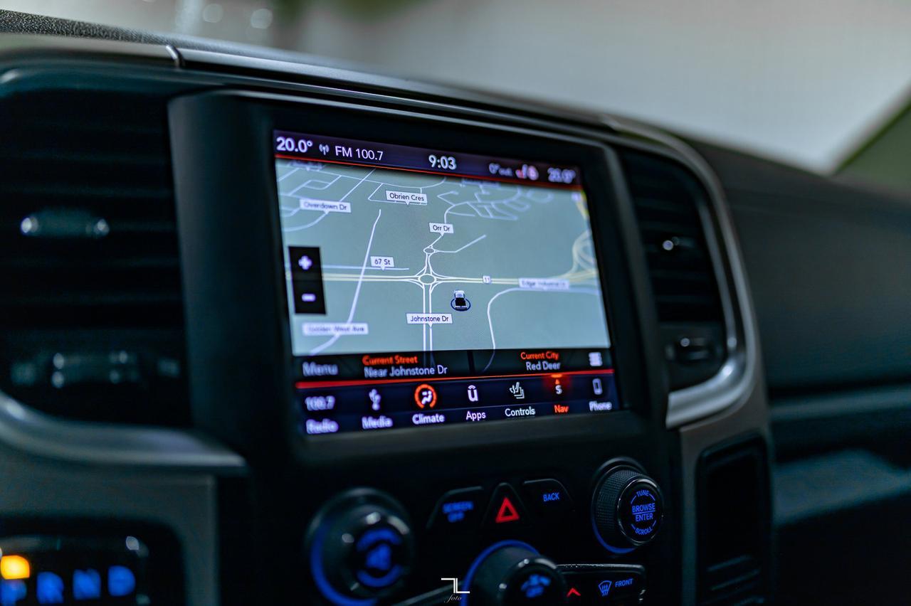 2019 Ram 1500 Classic 4x4 Crew Cab Black Package EcoDiesel Leather Roof Nav Red Deer AB