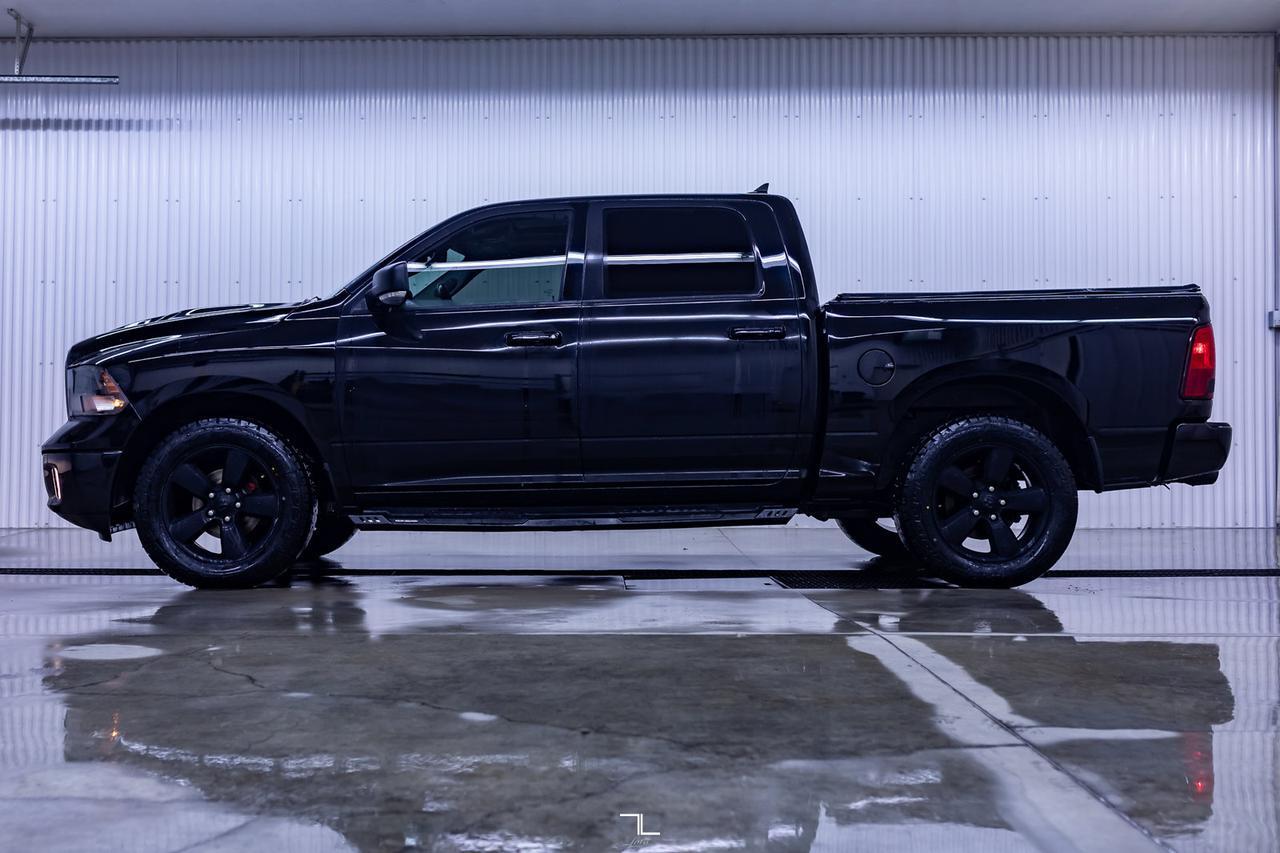 2019 Ram 1500 Classic 4x4 Crew Cab Black Package EcoDiesel Leather Roof Nav Red Deer AB