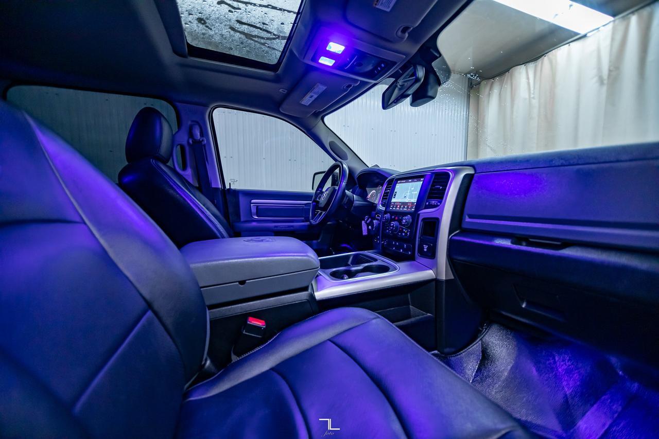 2019 Ram 1500 Classic 4x4 Crew Cab Black Package EcoDiesel Leather Roof Nav Red Deer AB