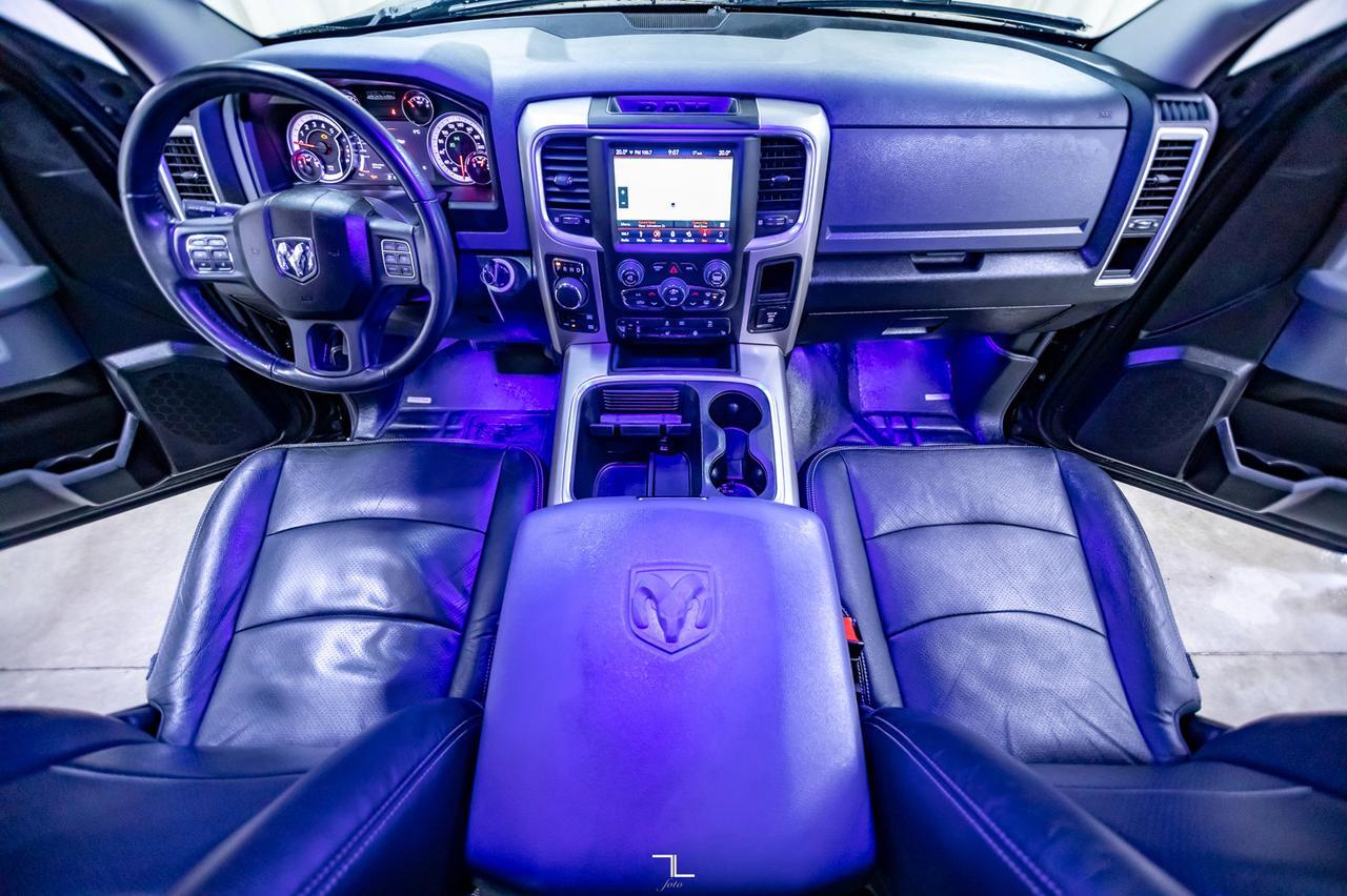 2019 Ram 1500 Classic 4x4 Crew Cab Black Package EcoDiesel Leather Roof Nav Red Deer AB