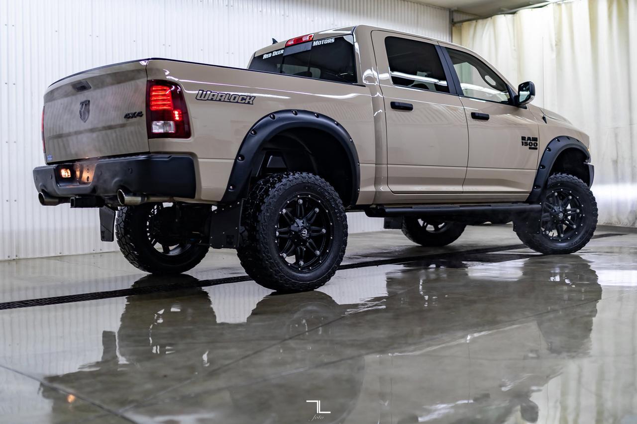 2019 Ram 1500 Classic 4x4 Crew Cab Warlock Mojave 6" Lift BCam Roof Red Deer AB
