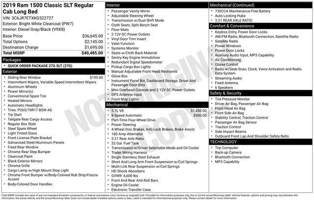 2019 Ram 1500 Classic SLT Raleigh NC