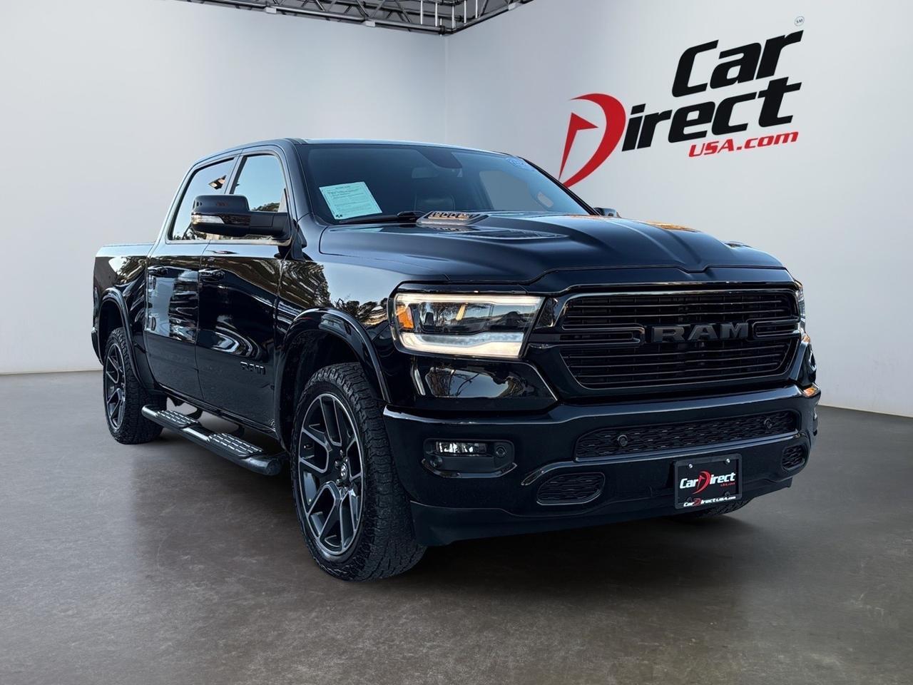 2019 Ram 1500 Laramie, BLIND SPOT ALERT, BACKUP CAMERA WITH PARKING SENSORS, HEATED STEERING WHEEL & SEATS, APPLE CARPLAY/ANDROID AUTO, REMOTE START, ONLY 1 OWNER, TEST DRIVE THIS RAM TODAY!