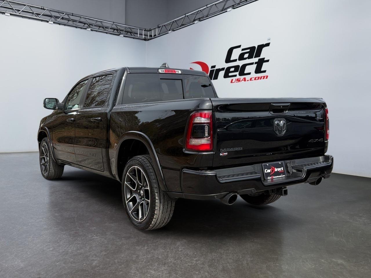 2019 Ram 1500 Laramie, BLIND SPOT ALERT, LANE KEEP ASSIST, RUNNING BOARDS, HEATED STEERING WHEEL & SEATS, PANORAMIC SUNROOF, REMOTE TAILGATE RELEASE, APPLE CARPLAY/ANDROID AUTO, LOW MILES, ONLY 1 OWNER, CLEAN CARFAX, RIDE IN A RAM!