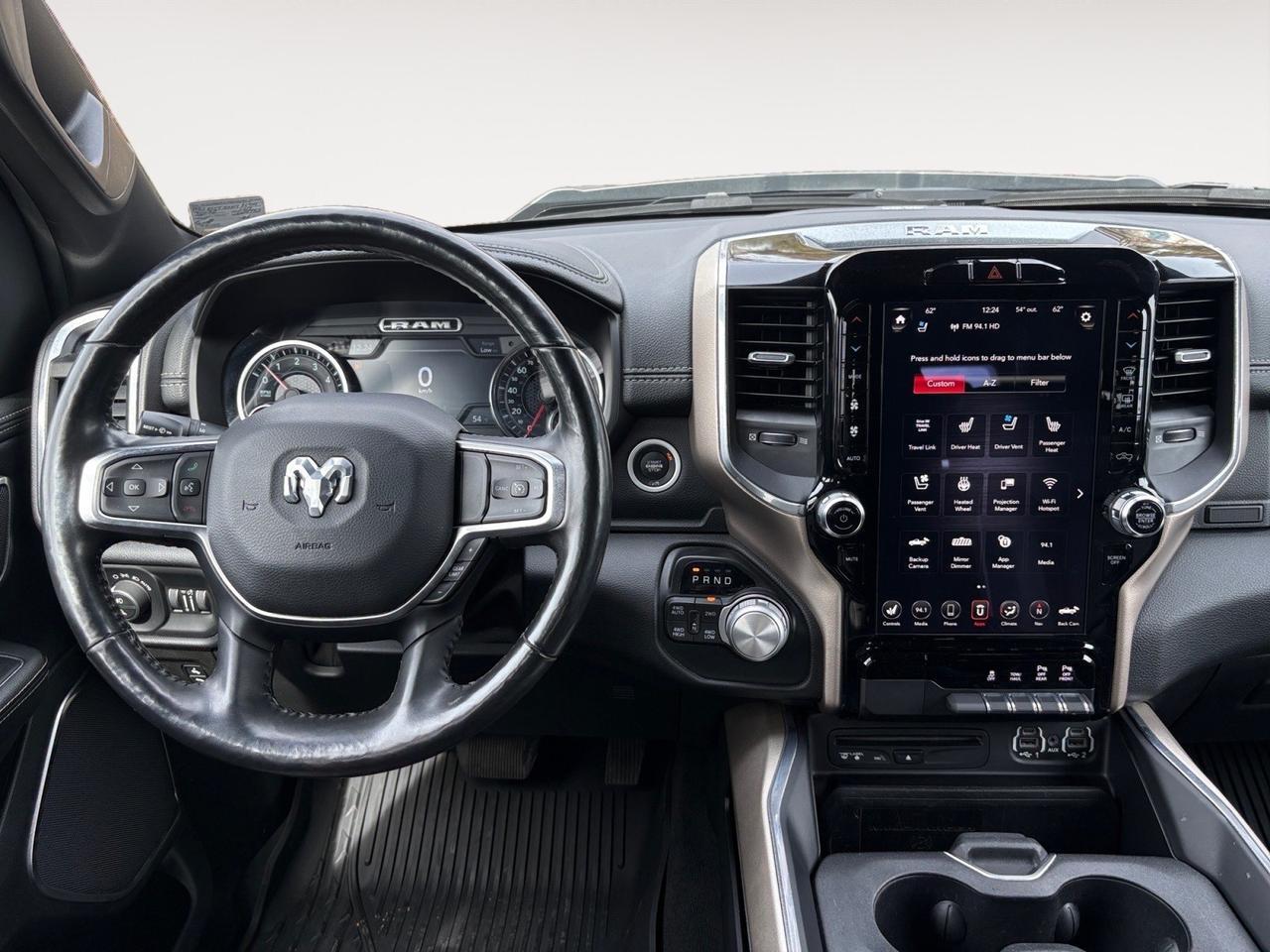 2019 Ram 1500 Laramie, BLIND SPOT ALERT, LANE KEEP ASSIST, RUNNING BOARDS, HEATED STEERING WHEEL & SEATS, PANORAMIC SUNROOF, REMOTE TAILGATE RELEASE, APPLE CARPLAY/ANDROID AUTO, LOW MILES, ONLY 1 OWNER, CLEAN CARFAX, RIDE IN A RAM!