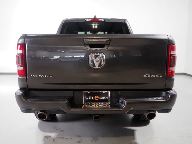 2019 Ram 1500 Laramie Crew Cab 4WD *SPORT APPEARANCE PKG, OFF-ROAD PKG, BLIND SPOT ALERT, BACKUP CAMERA, COLOR TOUCHSCREEN, LEATHER, CLIMATE SEATS, HEATED STEERING, REMOTE START, 20 INCH WHEELS, ALPINE AUDIO, ANDROID & APPLE Round Rock TX