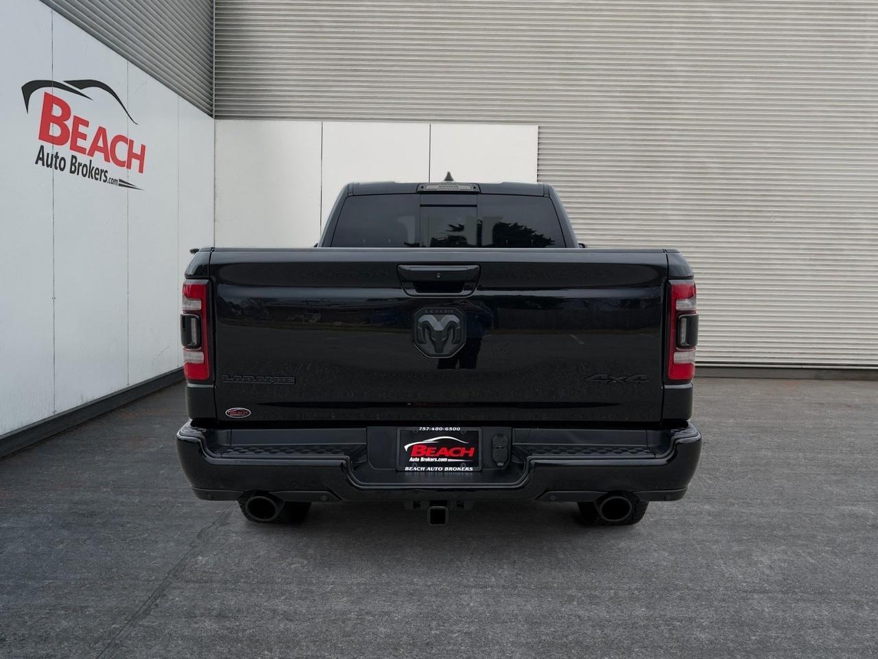 2019 Ram 1500 Laramie, HEATED AND VENTILATED SEATS, HEATED REAR SEATS, APPLE CARPLAY/ANDROID AUTO, UNIVERSAL GARAGE DOOR OPENER, POWER FOLDING MIRRORS, REMOTE START, TOW PACKAGE, CLEAN CARFAX, COME AND SEE THIS RAM 1500 BEFORE ITS GONE! Norfolk VA