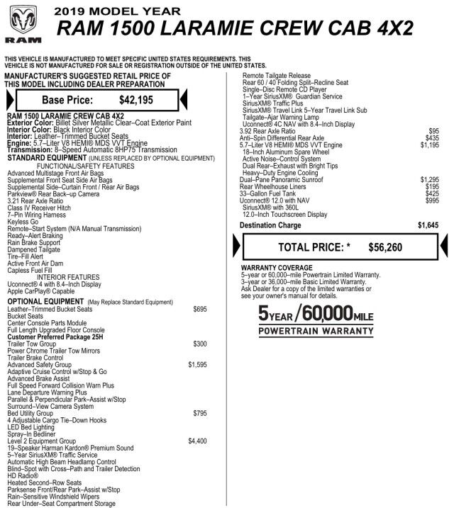 2019 Ram 1500 Laramie / Wheels & Tires / 5.7L V8! High Point NC
