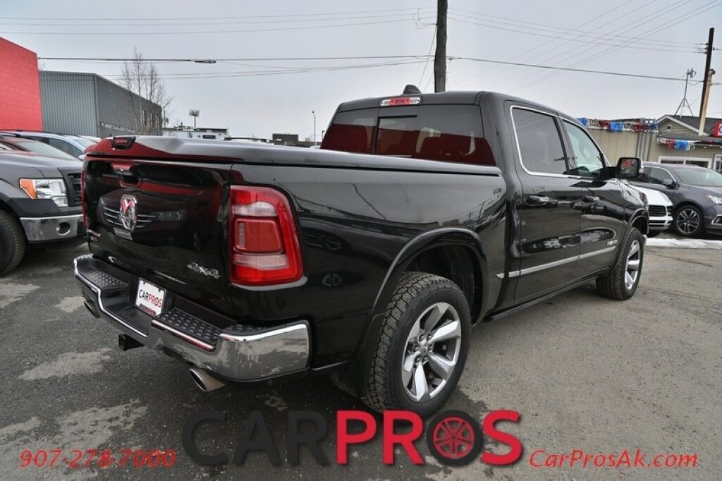 2019 Ram 1500 Limited - Crew Cab - 4X4 - 5.7L HEMI V8 - Front & Rear Heated/Cooled Leather Seats - Heated Steering Wheel - Remote Start - NAV - Harman Kardon - Panoramic Sunroof - Painted Tonneau Cover - Air Suspension - Tow Pkg - 1 Owner Anchorage AK