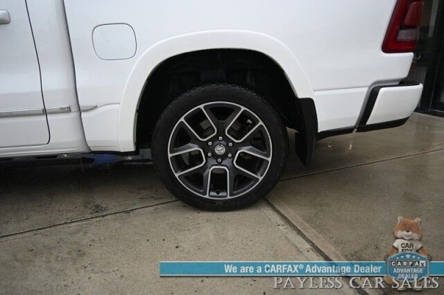 2019 Ram 1500 Limited / AWD / Level 1 Equipment / Crew Cab / Auto Start / Heated & Ventilated Leather Seats / Heated Steering / Panoramic / NAV / Harman Kardon / Blind Spot Alert / Tonneau Cover / 360 Cam / Tow Pkg Anchorage AK