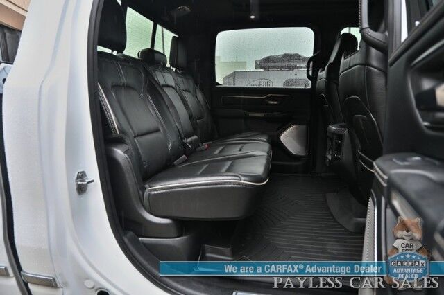 2019 Ram 1500 Limited / AWD / Level 1 Equipment / Crew Cab / Auto Start / Heated & Ventilated Leather Seats / Heated Steering / Panoramic / NAV / Harman Kardon / Blind Spot Alert / Tonneau Cover / 360 Cam / Tow Pkg Anchorage AK