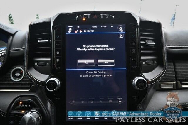 2019 Ram 1500 Limited / AWD / Level 1 Equipment / Crew Cab / Auto Start / Heated & Ventilated Leather Seats / Heated Steering / Panoramic / NAV / Harman Kardon / Blind Spot Alert / Tonneau Cover / 360 Cam / Tow Pkg Anchorage AK