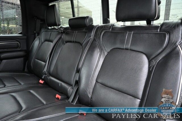 2019 Ram 1500 Limited / AWD / Level 1 Equipment / Crew Cab / Auto Start / Heated & Ventilated Leather Seats / Heated Steering / Panoramic / NAV / Harman Kardon / Blind Spot Alert / Tonneau Cover / 360 Cam / Tow Pkg Anchorage AK