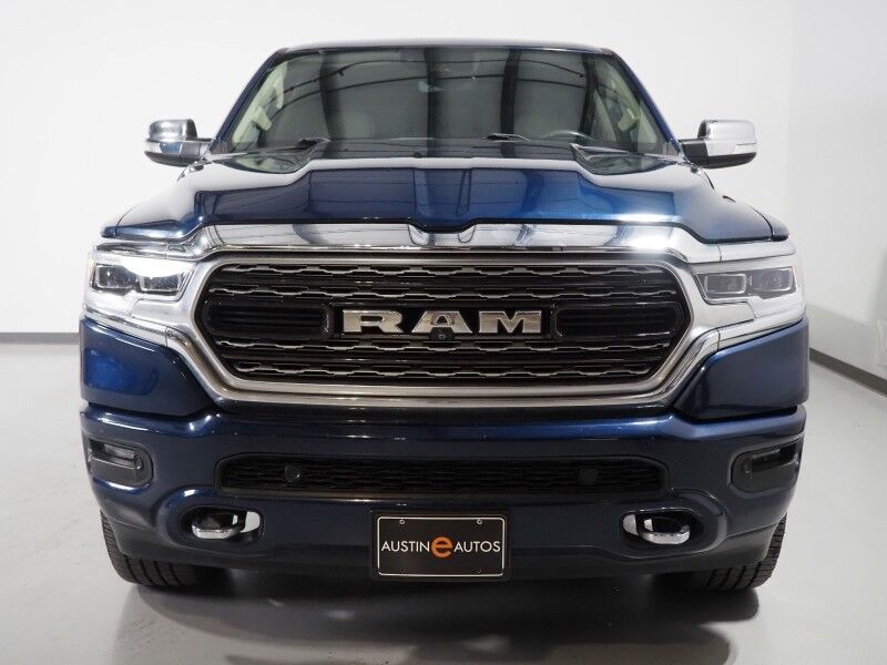 2019 Ram 1500 Limited Crew Cab *NAVIGATION, ADAPTIVE CRUISE, SAFETY ALERTS, COLOR TOUCHSCREEN, 360 VIEW CAMERAS, PANORAMA MOONROOF, LEATHER, CLIMATE SEATS, HEATED STEERING, 22 INCH WHEELS, HARMAN/KARDON, WIRELESS CHARGING Round Rock TX