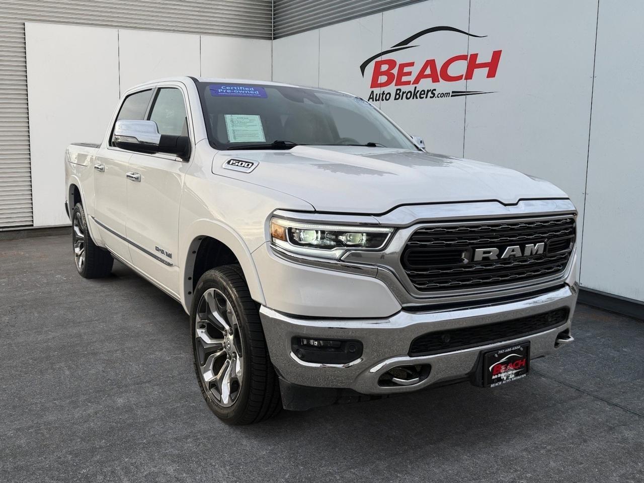 2019 Ram 1500 Limited, HEATED AND VENTILATED SEATS, HEATED REAR SEATS, HARMAN/KARDON SPEAKERS, POWER RUNNING BOARDS, TOW PACKAGE, SLIDING REAR WINDOW, POWER FOLDING MIRRORS, APPLE CARPLAY/ANDROID AUTO, UNIVERSAL GARAGE DOOR OPENER, RAM BOXES, REMOTE START, ONLY 1