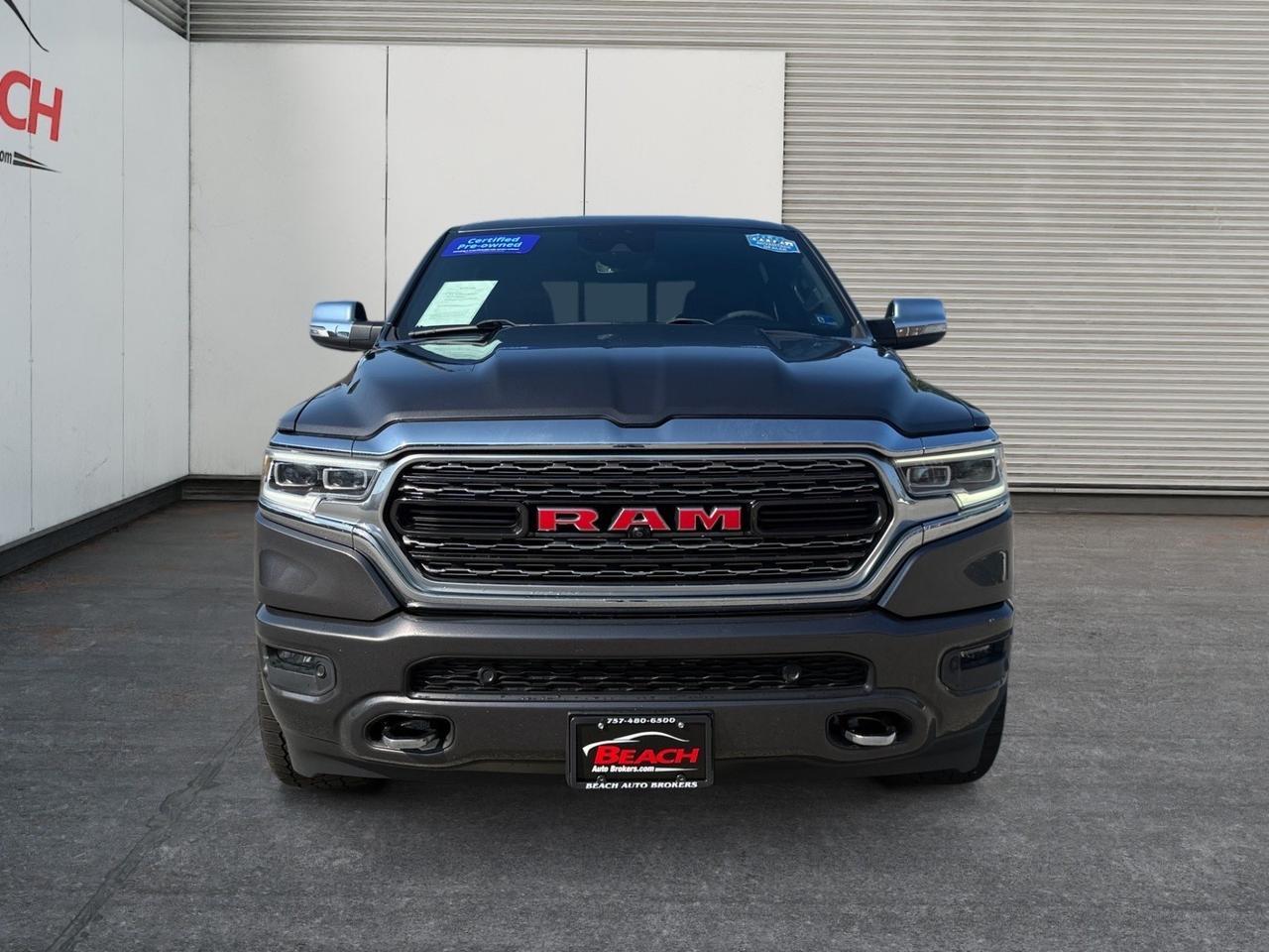 2019 Ram 1500 Limited, MOONROOF, HEATED/VENTILATED FRONT AND REAR SEATS, APPLE CARPLAY/ANDROID AUTO, HEATED STEERING WHEEL, POWER RUNNING BOARDS, BED LINER, TOW PACKAGE, POWER MIRRORS, BACKUP CAMERA, RAMBOXES, CLEAN CARFAX, ONLY 1 OWNER, NOT MANY TRUCKS COME WITH Norfolk VA