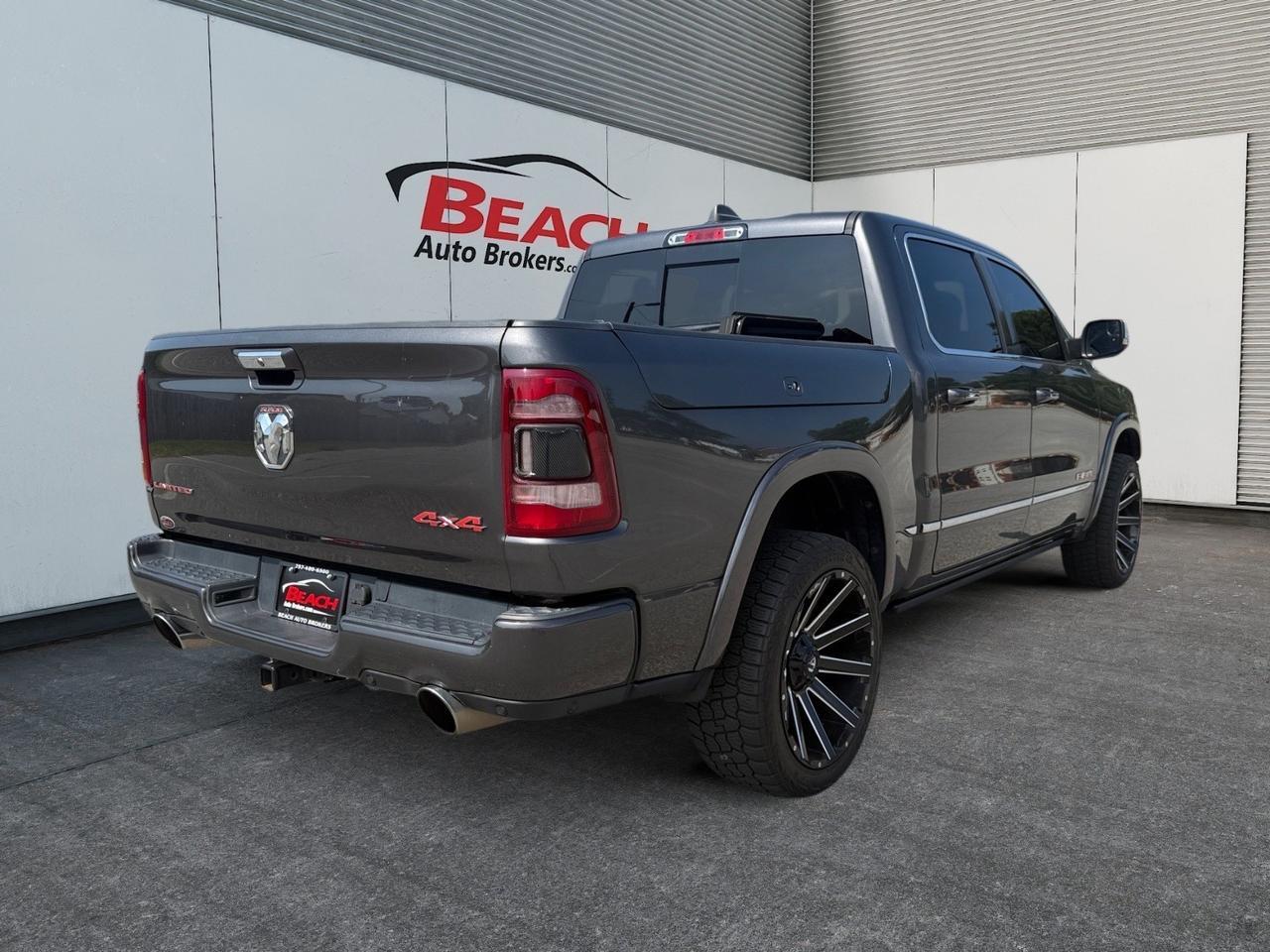 2019 Ram 1500 Limited, MOONROOF, HEATED/VENTILATED FRONT AND REAR SEATS, APPLE CARPLAY/ANDROID AUTO, HEATED STEERING WHEEL, POWER RUNNING BOARDS, BED LINER, TOW PACKAGE, POWER MIRRORS, BACKUP CAMERA, RAMBOXES, CLEAN CARFAX, ONLY 1 OWNER, NOT MANY TRUCKS COME WITH Norfolk VA