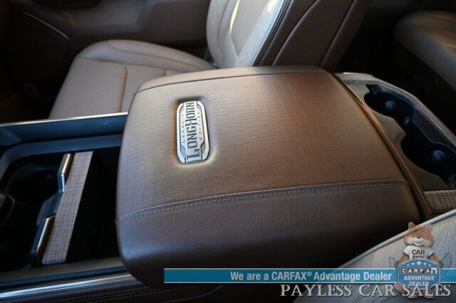 2019 Ram 1500 Longhorn / 4X4 / Crew Cab / Advance Safety & Level 1 Group / Auto Start / Heated & Cooled Leather Seats / Heated Steering / NAV / Panoramic Sunroof / Harmon Kardon / Adaptive Cruise / Lane Depart & Blind Spot / Tow Pkg / 1-Owner Anchorage AK