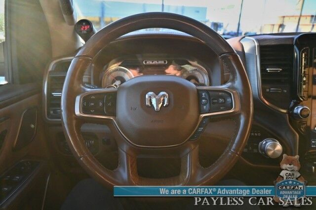 2019 Ram 1500 Longhorn / 4X4 / Crew Cab / Advance Safety & Level 1 Group / Auto Start / Heated & Cooled Leather Seats / Heated Steering / NAV / Panoramic Sunroof / Harmon Kardon / Adaptive Cruise / Lane Depart & Blind Spot / Tow Pkg / 1-Owner Anchorage AK