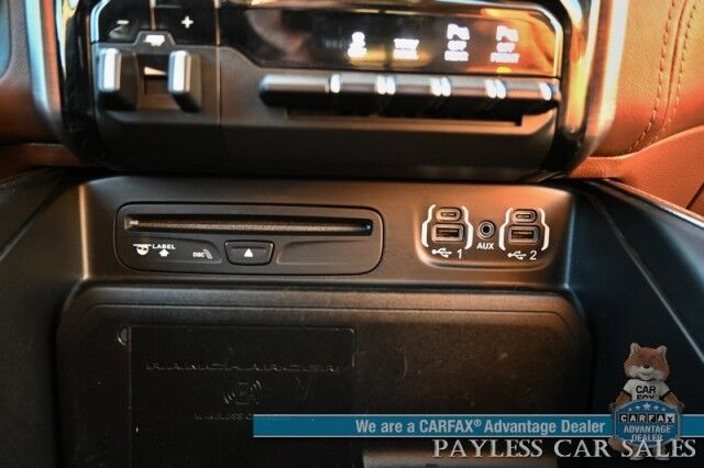 2019 Ram 1500 Longhorn / 4X4 / Crew Cab / Advance Safety & Level 1 Group / Auto Start / Heated & Cooled Leather Seats / Heated Steering / NAV / Panoramic Sunroof / Harmon Kardon / Adaptive Cruise / Lane Depart & Blind Spot / Tow Pkg / 1-Owner Anchorage AK