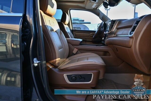 2019 Ram 1500 Longhorn / 4X4 / Crew Cab / Advance Safety & Level 1 Group / Auto Start / Heated & Cooled Leather Seats / Heated Steering / NAV / Panoramic Sunroof / Harmon Kardon / Adaptive Cruise / Lane Depart & Blind Spot / Tow Pkg / 1-Owner Anchorage AK