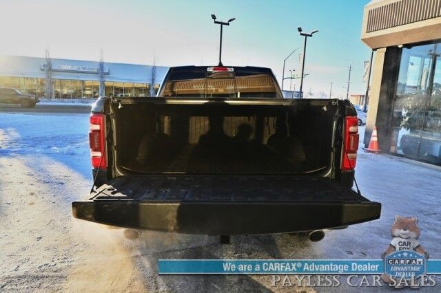 2019 Ram 1500 Longhorn / 4X4 / Crew Cab / Advance Safety & Level 1 Group / Auto Start / Heated & Cooled Leather Seats / Heated Steering / NAV / Panoramic Sunroof / Harmon Kardon / Adaptive Cruise / Lane Depart & Blind Spot / Tow Pkg / 1-Owner Anchorage AK