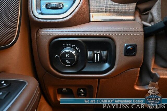 2019 Ram 1500 Longhorn / 4X4 / Crew Cab / Advance Safety & Level 1 Group / Auto Start / Heated & Cooled Leather Seats / Heated Steering / NAV / Panoramic Sunroof / Harmon Kardon / Adaptive Cruise / Lane Depart & Blind Spot / Tow Pkg / 1-Owner Anchorage AK