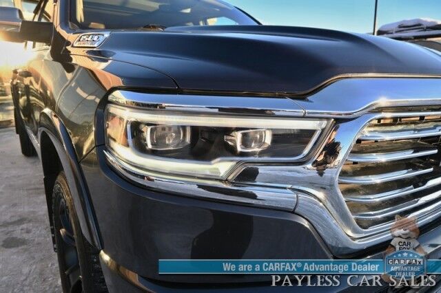 2019 Ram 1500 Longhorn / 4X4 / Crew Cab / Advance Safety & Level 1 Group / Auto Start / Heated & Cooled Leather Seats / Heated Steering / NAV / Panoramic Sunroof / Harmon Kardon / Adaptive Cruise / Lane Depart & Blind Spot / Tow Pkg / 1-Owner Anchorage AK