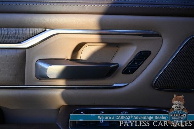 2019 Ram 1500 Longhorn / 4X4 / Crew Cab / Auto Start / Heated & Cooled Seats / Heated Steering / NAV / Sunroof / Harmon Kardon Speakers / Adaptive Cruise / Lane Depart & Blind Spot / Apple CarPlay & Android Auto / Back Up Cam / Tow Pkg / 1-Owner Anchorage AK