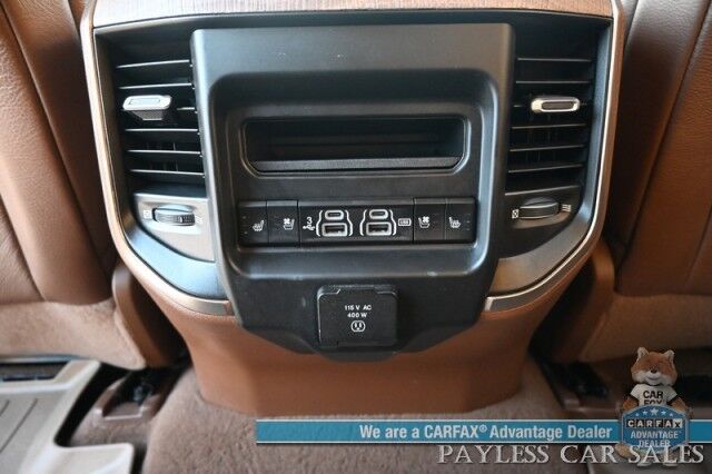 2019 Ram 1500 Longhorn / 4X4 / Crew Cab / Auto Start / Heated & Cooled Seats / Heated Steering / NAV / Sunroof / Harmon Kardon Speakers / Adaptive Cruise / Lane Depart & Blind Spot / Apple CarPlay & Android Auto / Back Up Cam / Tow Pkg / 1-Owner Anchorage AK