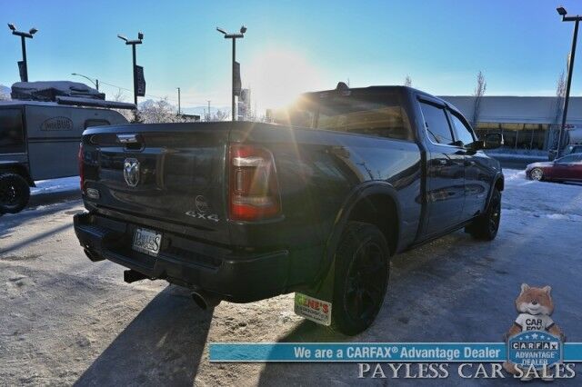 2019 Ram 1500 Longhorn / 4X4 / Crew Cab / Auto Start / Heated & Cooled Seats / Heated Steering / NAV / Sunroof / Harmon Kardon Speakers / Adaptive Cruise / Lane Depart & Blind Spot / Apple CarPlay & Android Auto / Back Up Cam / Tow Pkg / 1-Owner Anchorage AK