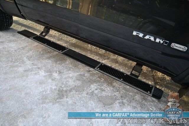 2019 Ram 1500 Longhorn / 4X4 / Crew Cab / Auto Start / Heated & Cooled Seats / Heated Steering / NAV / Sunroof / Harmon Kardon Speakers / Adaptive Cruise / Lane Depart & Blind Spot / Apple CarPlay & Android Auto / Back Up Cam / Tow Pkg / 1-Owner Anchorage AK