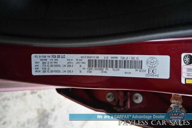2019 Ram 1500 Rebel / 4X4 / Crew Cab / Auto Start / Heated & Cooled Leather Seats / Heated Steering Wheel / Pano Sunroof / Harman Kardon Speakers / Blind Spot Alert / Apple CarPlay & Android Auto / Back Up Camera / Bed Liner / Tow Pkg Anchorage AK