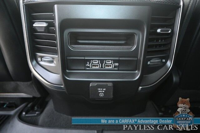 2019 Ram 1500 Rebel / 4X4 / Crew Cab / Auto Start / Heated & Cooled Leather Seats / Heated Steering Wheel / Pano Sunroof / Harman Kardon Speakers / Blind Spot Alert / Apple CarPlay & Android Auto / Back Up Camera / Bed Liner / Tow Pkg Anchorage AK