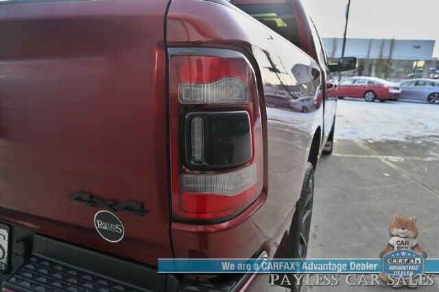 2019 Ram 1500 Rebel / 4X4 / Crew Cab / Auto Start / Heated & Cooled Leather Seats / Heated Steering Wheel / Pano Sunroof / Harman Kardon Speakers / Blind Spot Alert / Apple CarPlay & Android Auto / Back Up Camera / Bed Liner / Tow Pkg Anchorage AK