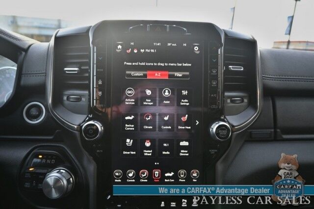 2019 Ram 1500 Rebel / 4X4 / Crew Cab / Auto Start / Heated & Cooled Leather Seats / Heated Steering Wheel / Pano Sunroof / Harman Kardon Speakers / Blind Spot Alert / Apple CarPlay & Android Auto / Back Up Camera / Bed Liner / Tow Pkg Anchorage AK