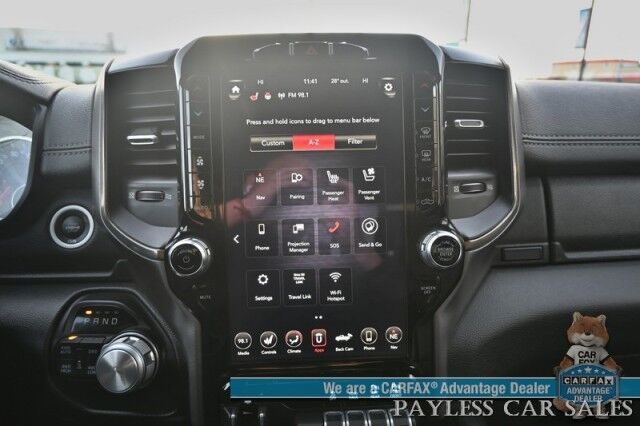 2019 Ram 1500 Rebel / 4X4 / Crew Cab / Auto Start / Heated & Cooled Leather Seats / Heated Steering Wheel / Pano Sunroof / Harman Kardon Speakers / Blind Spot Alert / Apple CarPlay & Android Auto / Back Up Camera / Bed Liner / Tow Pkg Anchorage AK