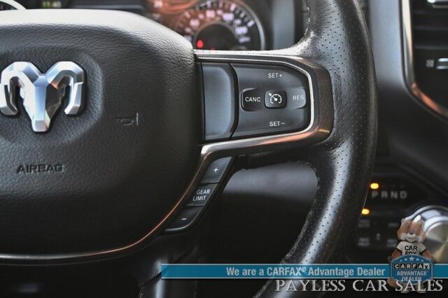 2019 Ram 1500 Rebel / 4X4 / Crew Cab / Auto Start / Heated & Cooled Leather Seats / Heated Steering Wheel / Pano Sunroof / Harman Kardon Speakers / Blind Spot Alert / Apple CarPlay & Android Auto / Back Up Camera / Bed Liner / Tow Pkg Anchorage AK