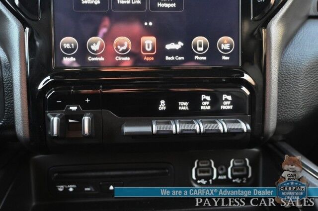 2019 Ram 1500 Rebel / 4X4 / Crew Cab / Auto Start / Heated & Cooled Leather Seats / Heated Steering Wheel / Pano Sunroof / Harman Kardon Speakers / Blind Spot Alert / Apple CarPlay & Android Auto / Back Up Camera / Bed Liner / Tow Pkg Anchorage AK