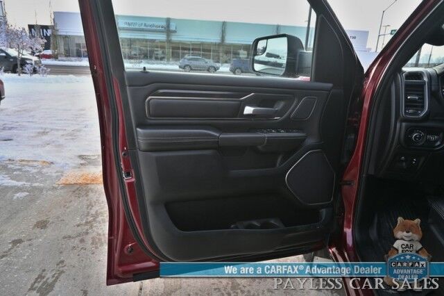 2019 Ram 1500 Rebel / 4X4 / Crew Cab / Auto Start / Heated & Cooled Leather Seats / Heated Steering Wheel / Pano Sunroof / Harman Kardon Speakers / Blind Spot Alert / Apple CarPlay & Android Auto / Back Up Camera / Bed Liner / Tow Pkg Anchorage AK