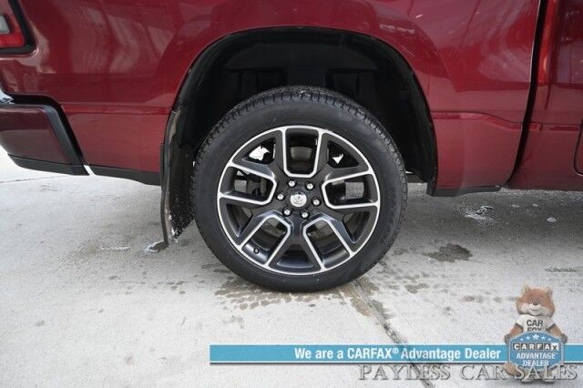 2019 Ram 1500 Rebel / 4X4 / Crew Cab / Auto Start / Heated & Cooled Leather Seats / Heated Steering Wheel / Pano Sunroof / Harman Kardon Speakers / Blind Spot Alert / Apple CarPlay & Android Auto / Back Up Camera / Bed Liner / Tow Pkg Anchorage AK