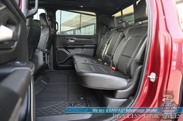 2019 Ram 1500 Rebel / 4X4 / Crew Cab / Auto Start / Heated & Cooled Leather Seats / Heated Steering Wheel / Pano Sunroof / Harman Kardon Speakers / Blind Spot Alert / Apple CarPlay & Android Auto / Back Up Camera / Bed Liner / Tow Pkg Anchorage AK