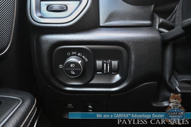 2019 Ram 1500 Rebel / 4X4 / Crew Cab / Auto Start / Heated & Cooled Leather Seats / Heated Steering Wheel / Pano Sunroof / Harman Kardon Speakers / Blind Spot Alert / Apple CarPlay & Android Auto / Back Up Camera / Bed Liner / Tow Pkg Anchorage AK