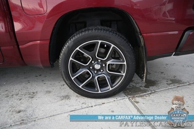 2019 Ram 1500 Rebel / 4X4 / Crew Cab / Auto Start / Heated & Cooled Leather Seats / Heated Steering Wheel / Pano Sunroof / Harman Kardon Speakers / Blind Spot Alert / Apple CarPlay & Android Auto / Back Up Camera / Bed Liner / Tow Pkg Anchorage AK