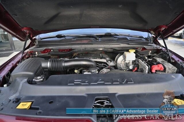 2019 Ram 1500 Rebel / 4X4 / Crew Cab / Auto Start / Heated & Cooled Leather Seats / Heated Steering Wheel / Pano Sunroof / Harman Kardon Speakers / Blind Spot Alert / Apple CarPlay & Android Auto / Back Up Camera / Bed Liner / Tow Pkg Anchorage AK