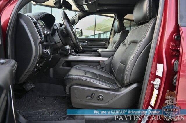 2019 Ram 1500 Rebel / 4X4 / Crew Cab / Auto Start / Heated & Cooled Leather Seats / Heated Steering Wheel / Pano Sunroof / Harman Kardon Speakers / Blind Spot Alert / Apple CarPlay & Android Auto / Back Up Camera / Bed Liner / Tow Pkg Anchorage AK