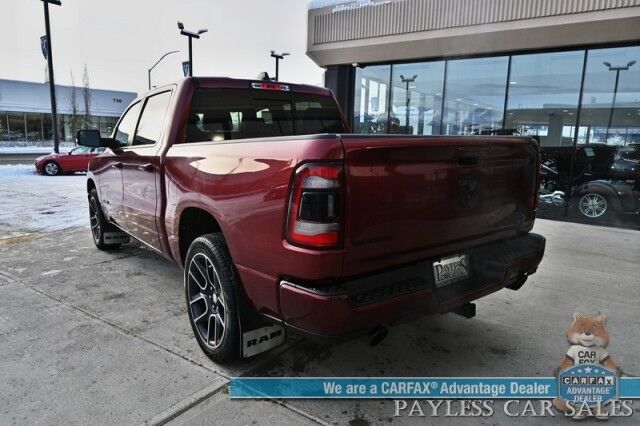 2019 Ram 1500 Rebel / 4X4 / Crew Cab / Auto Start / Heated & Cooled Leather Seats / Heated Steering Wheel / Pano Sunroof / Harman Kardon Speakers / Blind Spot Alert / Apple CarPlay & Android Auto / Back Up Camera / Bed Liner / Tow Pkg Anchorage AK