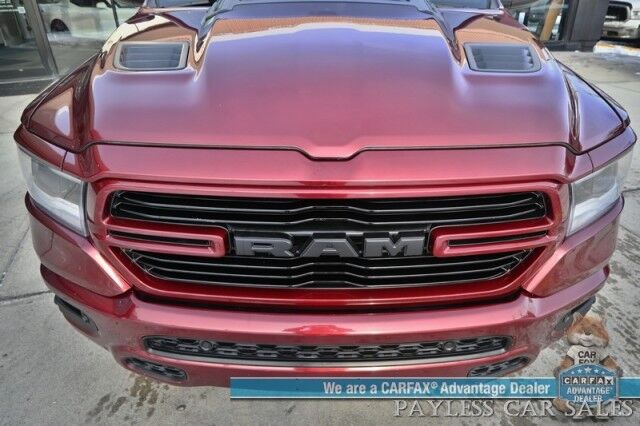 2019 Ram 1500 Rebel / 4X4 / Crew Cab / Auto Start / Heated & Cooled Leather Seats / Heated Steering Wheel / Pano Sunroof / Harman Kardon Speakers / Blind Spot Alert / Apple CarPlay & Android Auto / Back Up Camera / Bed Liner / Tow Pkg Anchorage AK