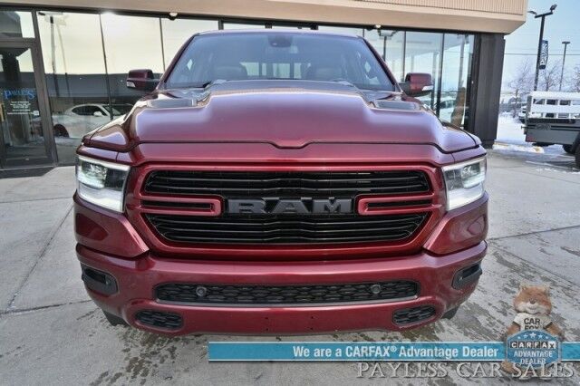 2019 Ram 1500 Rebel / 4X4 / Crew Cab / Auto Start / Heated & Cooled Leather Seats / Heated Steering Wheel / Pano Sunroof / Harman Kardon Speakers / Blind Spot Alert / Apple CarPlay & Android Auto / Back Up Camera / Bed Liner / Tow Pkg Anchorage AK