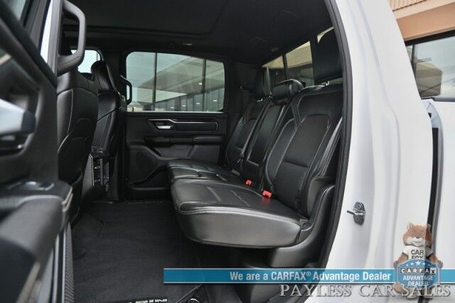 2019 Ram 1500 Rebel / 4X4 / Crew Cab / Level 2 Group / Auto Start / Heated & Cooled Leather Seats / Heated Steering Wheel / Navigation / Panoramic Sunroof / Alpine Speakers / Blind Spot Alert / Apple CarPlay & Android Auto / Tow Pkg Anchorage AK